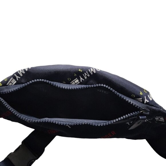 Tommy Hilfiger Unisex Fanny Pack Crossbody Polyester 3 Slots Zipper Navy - Picture 6 of 12